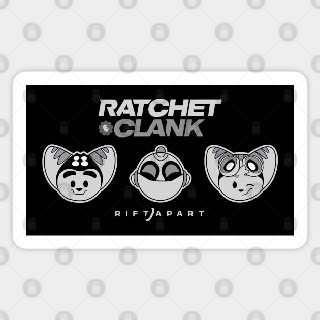 ratchet clank and rivet Sticker by Soulcatcher